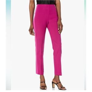 Trina Turk Hot Pink Straight Leg Trouser Pants 8 Ankle Barbie Cropped Beach